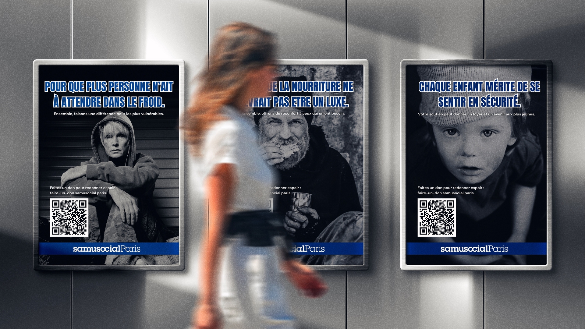 Campagne d'affichage Samu Social Paris